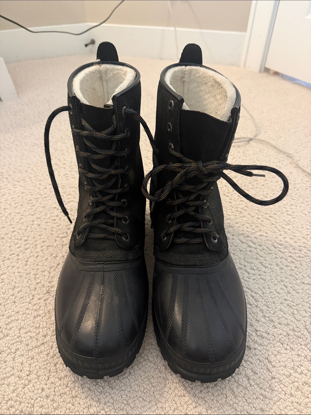 Men’s Sorel Black Lace-Up Waterproof Winter Boots